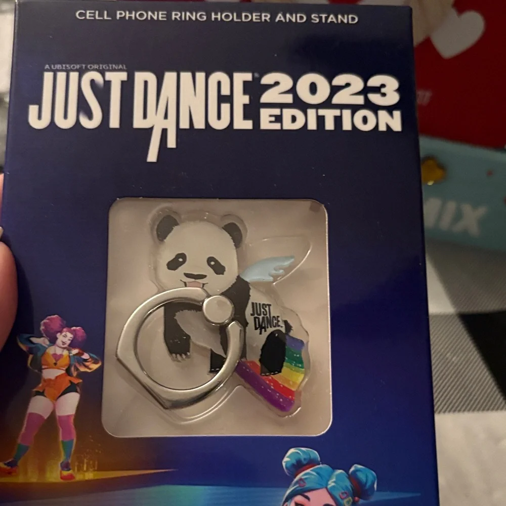 Just Dance 2023 Edition Cell Phone Ring Holder - Black and White